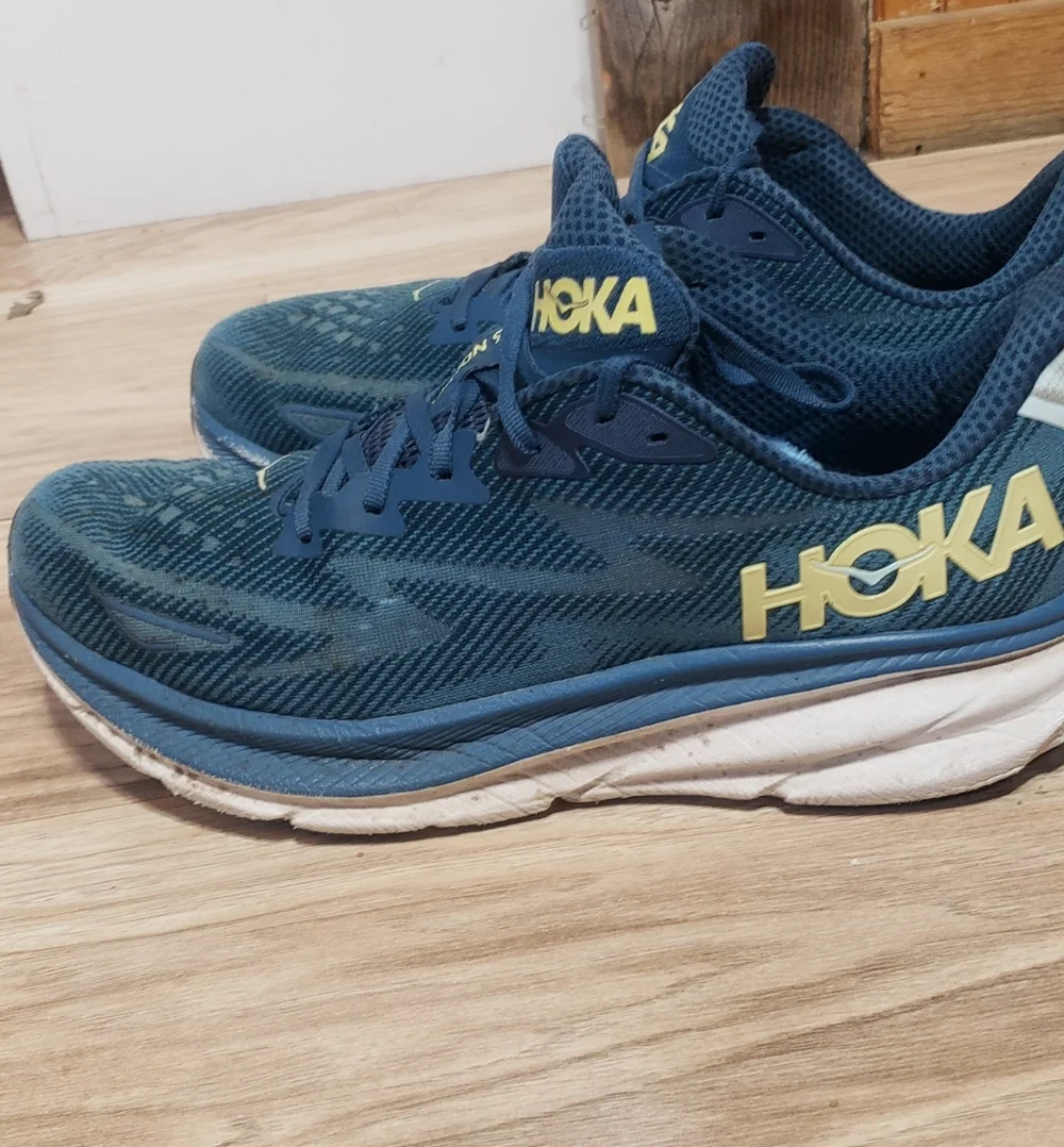 Mens Hoka Size 13 Running Shoe Midnight Ocean Blue White Sole Breathable - Picture 2 of 8